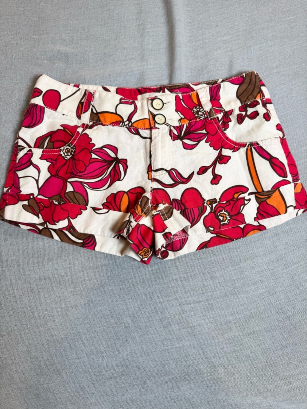 Floral Print Cotton Blend Women’s Shorts by Guess Cottagecore Festival Size M